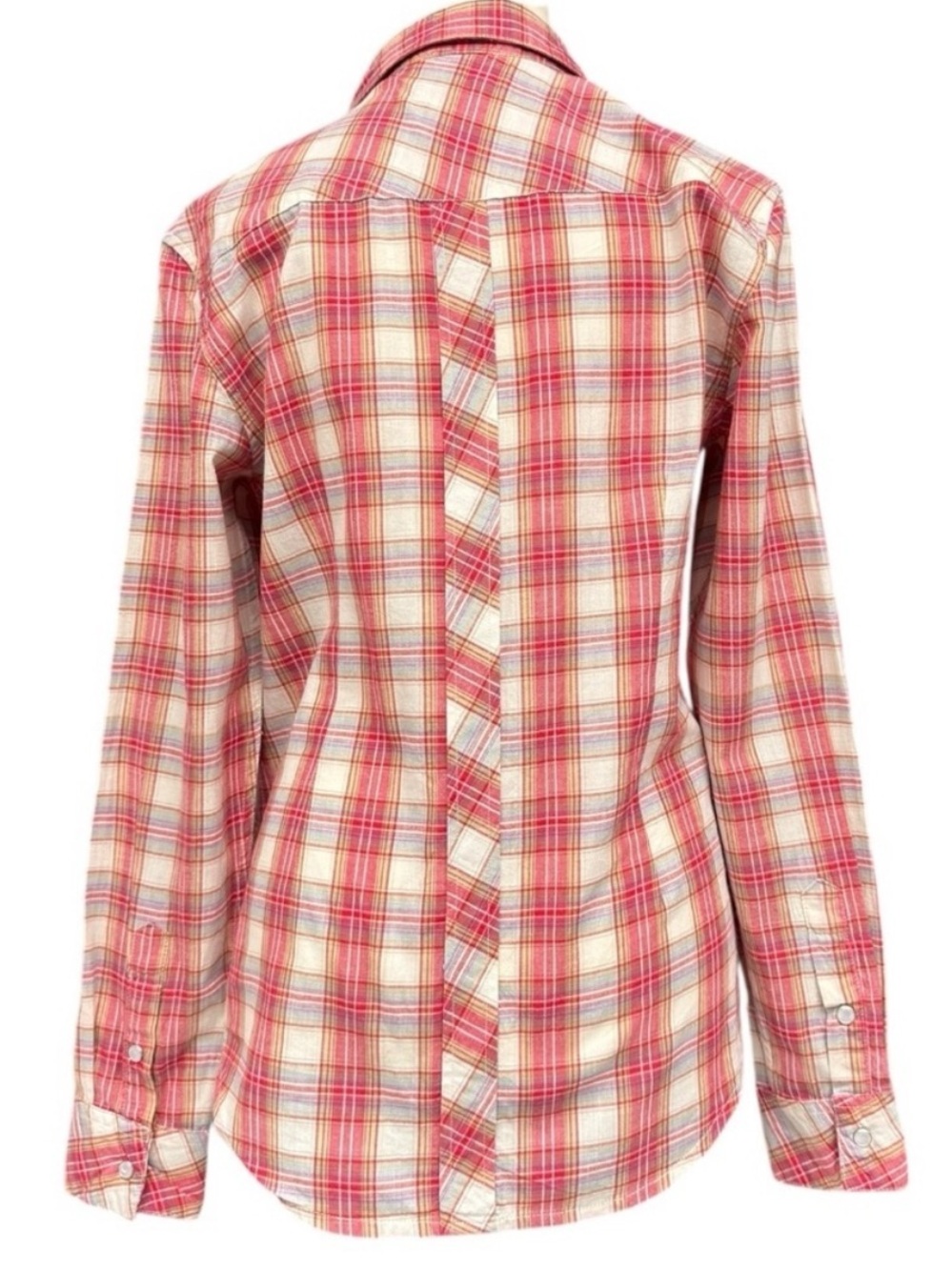 Purnell Red Plaid Button-Up Shirt Pearl Snap Cotton Western Style Size Medium - Picture 4 of 10